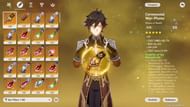 Zhongli equipped with a Tenacity of the Millelith artifact in Genshin Impact (image via Zy0x)